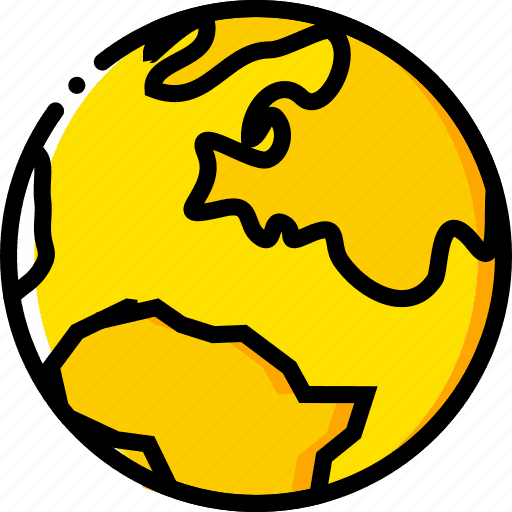 Logo de planète jaune